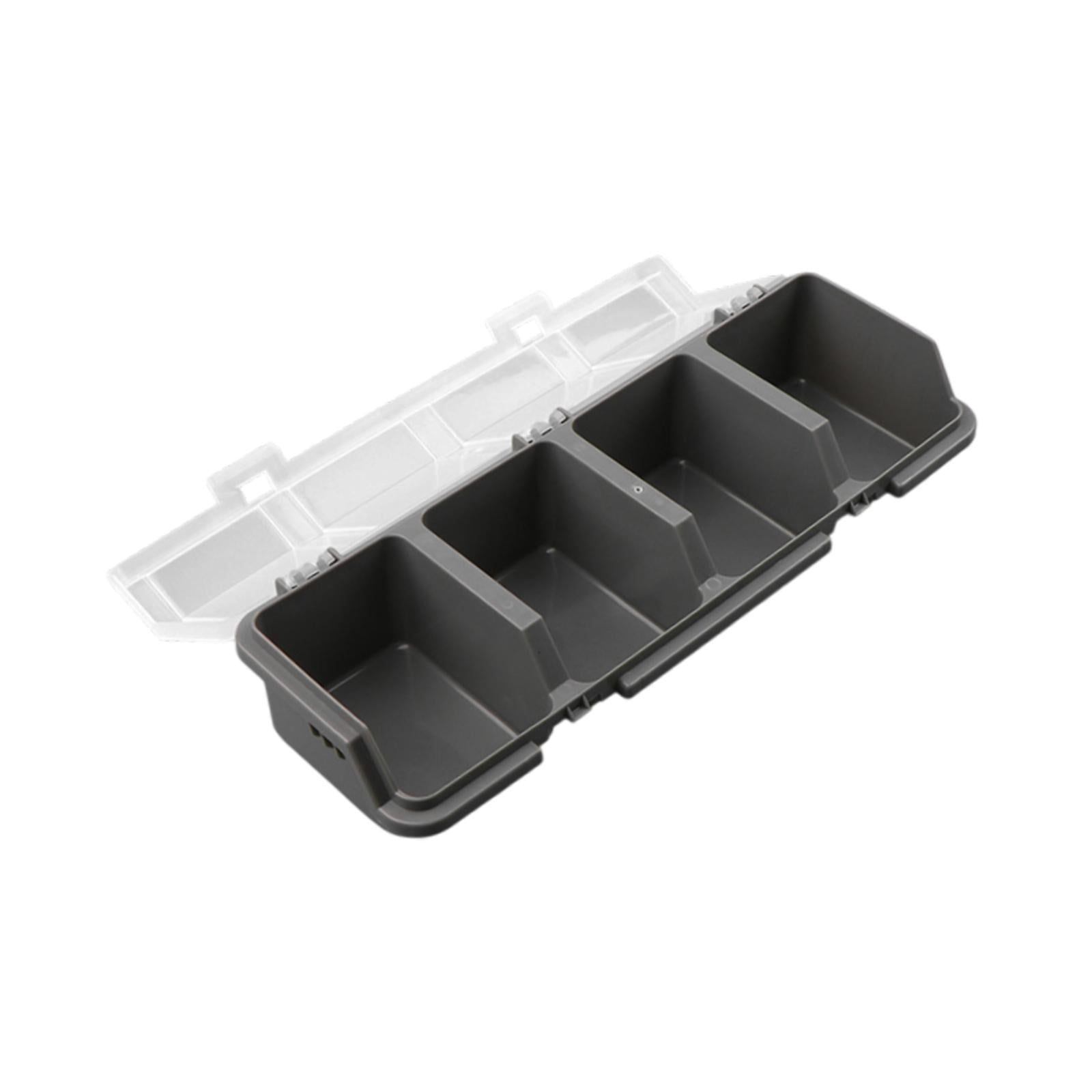 Magideal - Contenedor De Almacenamiento Organizador De Tornillos, Caja De Contenedor Portátil Con Tapa, Caja De Almacenamiento De Hardware Para El Hogar, Clavos, Gris