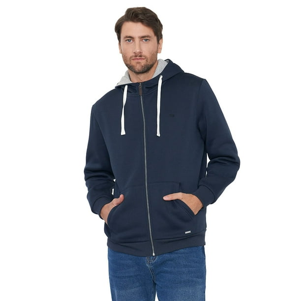 Polerón Hombre Full Zipper Cierre Color Navy Corona