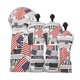 thumbnail image 4 of Cubierta Para La Cabeza Del Palo De Golf Driver Fairway Wood Hybrid Headcovers Protector Guard Stars Stripes 4pcs, 4 of 5