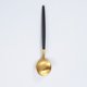 thumbnail image 1 of XmhyTop 4 Piezas Cubiertos de, Utensilios de Cocina y Cubiertos Cotidianos,Cuchara de postre,Gond Negro, 1 of 5