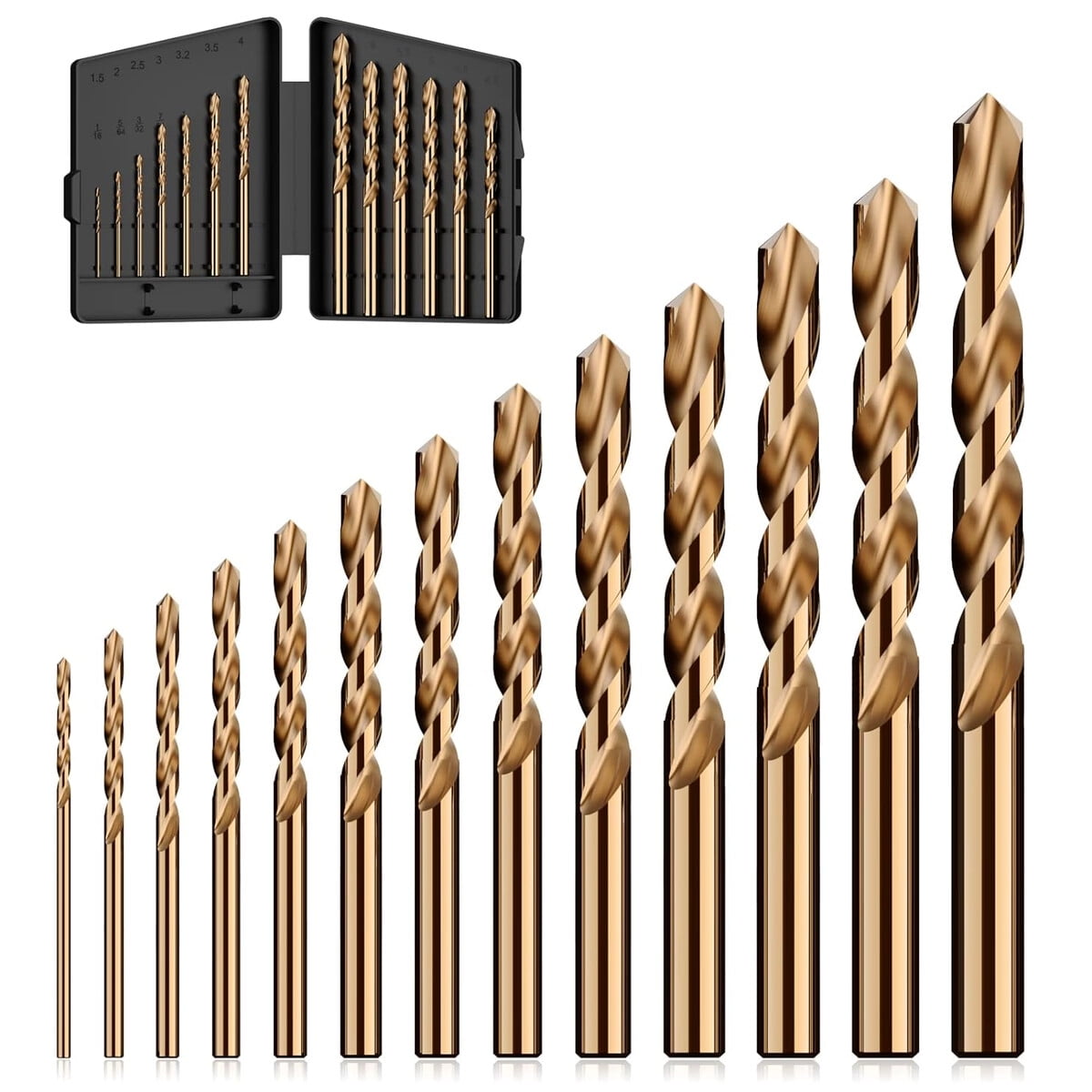 Set Brocas Macxcoip 13 Piezas M35 Acero Rapido 135a