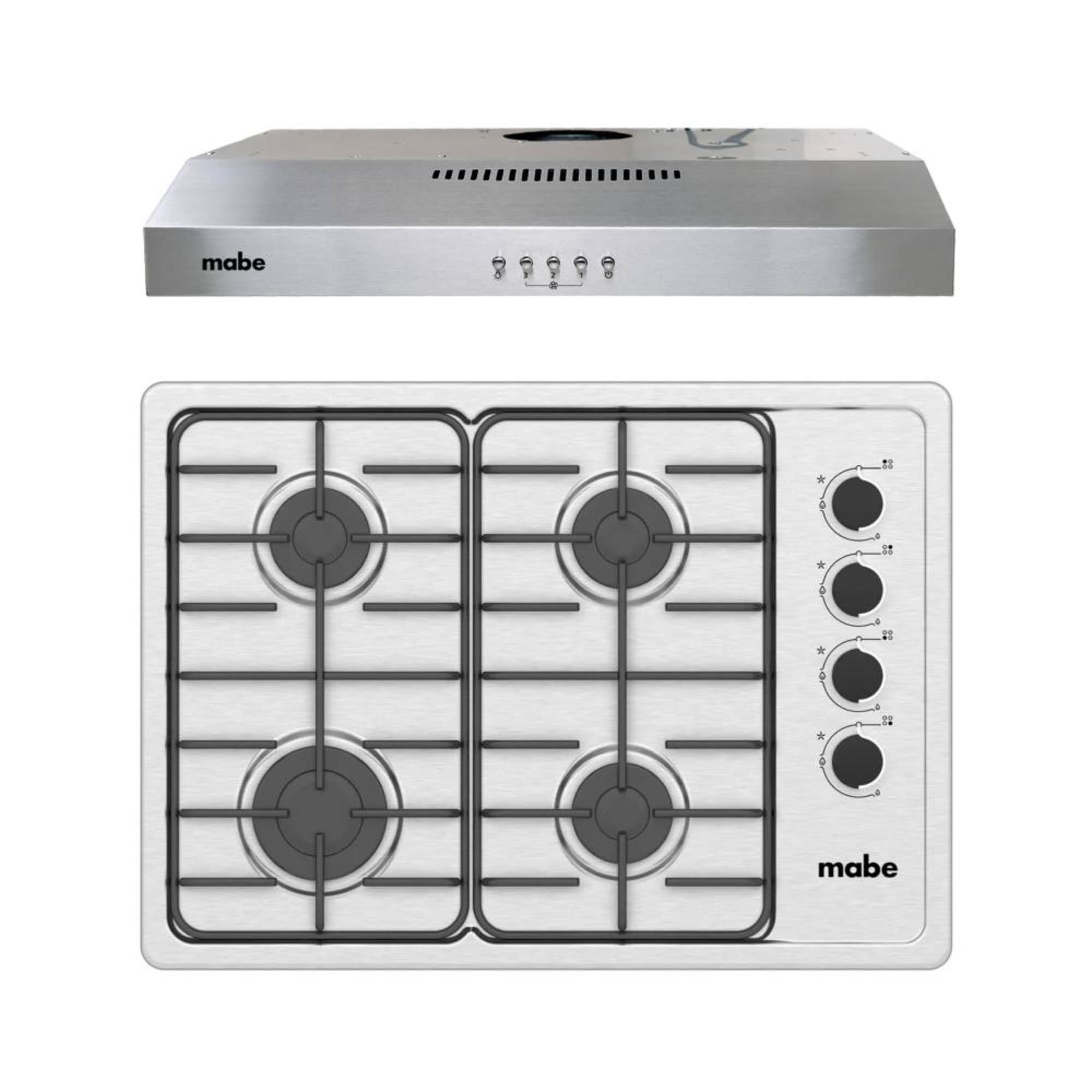 Kit Mabe 11 Encimera Cmg6044Sd-1Cl + Campana Cm6045Xv0