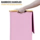 thumbnail image 4 of Cesto de ropa SpaceAid 110 L con tapa y asas de bambú, color rosa, 4 of 6
