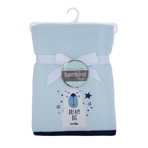 FRAZADA CORAL CELESTE BAMBINO