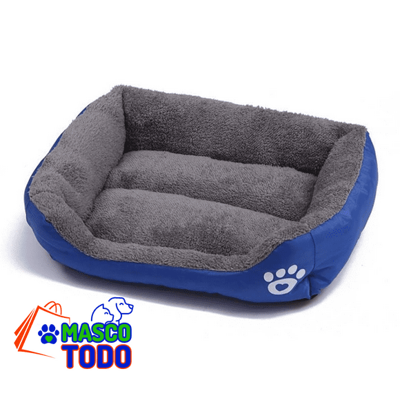 Cama Ultrasuave para mascotas Azul Eléctrico Talla L 66cm X 50cm