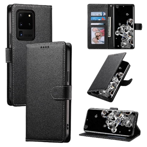 Funda Para Foxdock Samsung Galaxy S20 Ultra– Cuero Premium, 3 Ranuras Para Tarjetas, Protección Contra Impactos