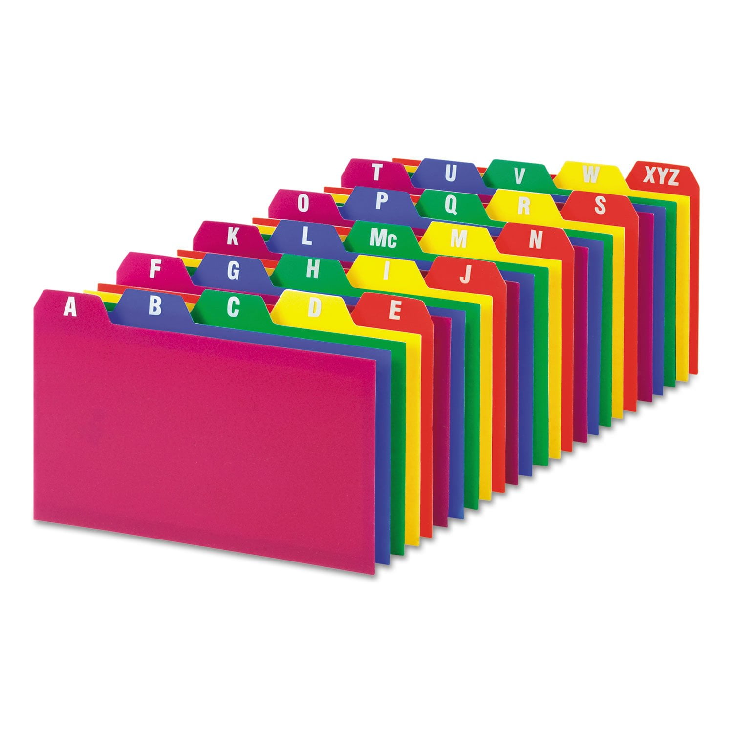 Juego De Guías De Fichas Oxford Poly De 3 X 5 Pulgadas De La A A La Z, 25 Guías