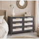 thumbnail image 2 of Cómoda "Patagua" 6 Cajones Mueble de Madera con Frentes de Lino - Gris Grafito - 120x40x90 cm, 2 of 3