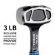 thumbnail image 2 of Sledge Hammer, acero auténtico, perforadora mejorada, 1,36 kg 0573, 2 of 6