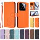 thumbnail image 3 of Carcasa Billetera de Cuero Sintético para Xiaomi 15, Naranja, 3 of 6
