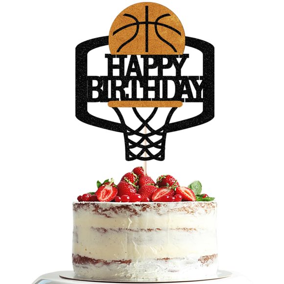 Adorno para pastel Dxsdgetue Baloncesto Feliz Cumpleaños
