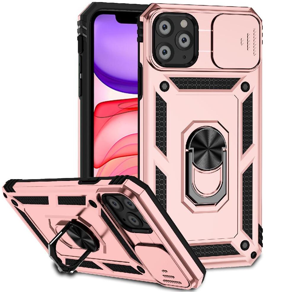 Estuche Gangxun Para Iphone 11 Pro Max, Soporte Giratorio 360°, Estilo Mecánico Y Magnético