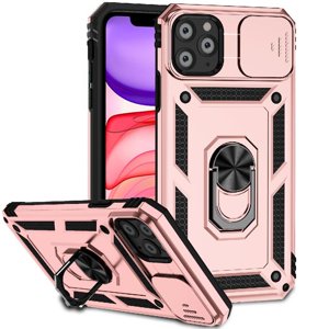Estuche Gangxun Para Iphone 11 Pro Max, Soporte Giratorio 360°, Estilo Mecánico Y Magnético