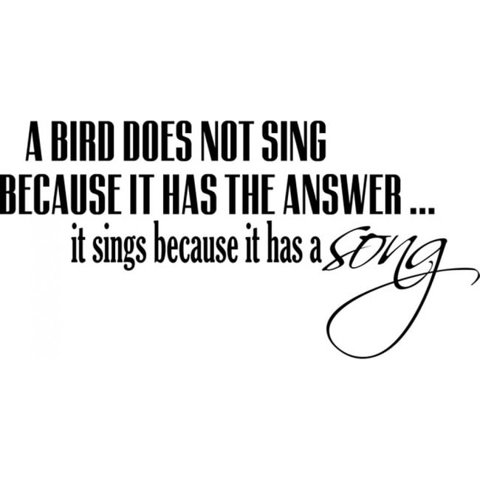 Rienda Libre Graphics - Decomural A Bird Sings Inspirational Ws-17349