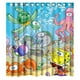 thumbnail image 1 of Cortina de ducha de Bob Esponja de Carton Anime, juego de cortina de baño con ganchos, tamaño 66 x 72 pulgadas, 1 of 3