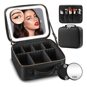 Movi - Cosmetiquero Con Espejo, Luz Led Y Organizador