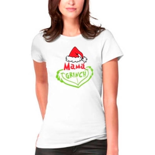 Poleras Mamá Grinch Navidad Algodon Mujer Niña