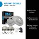thumbnail image 2 of Juego de discos y pastillas de freno TRQ cerámicas con recubrimiento G para Nissan Murano y Quest, 2 of 8