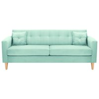 Bodevir - Sofa New Retro 3Cg Felpa 05 Verde Agua