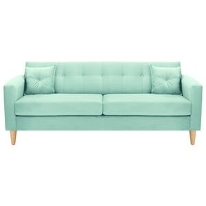 Bodevir - Sofa New Retro 3Cg Felpa 05 Verde Agua