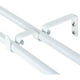 thumbnail image 2 of Set Doble De Barras Para Cortina Extensible 200-250 Cm De Metal Diámetro 13/16 Mm Soporte De Muro Terminal Bola Color Blanco, 2 of 5