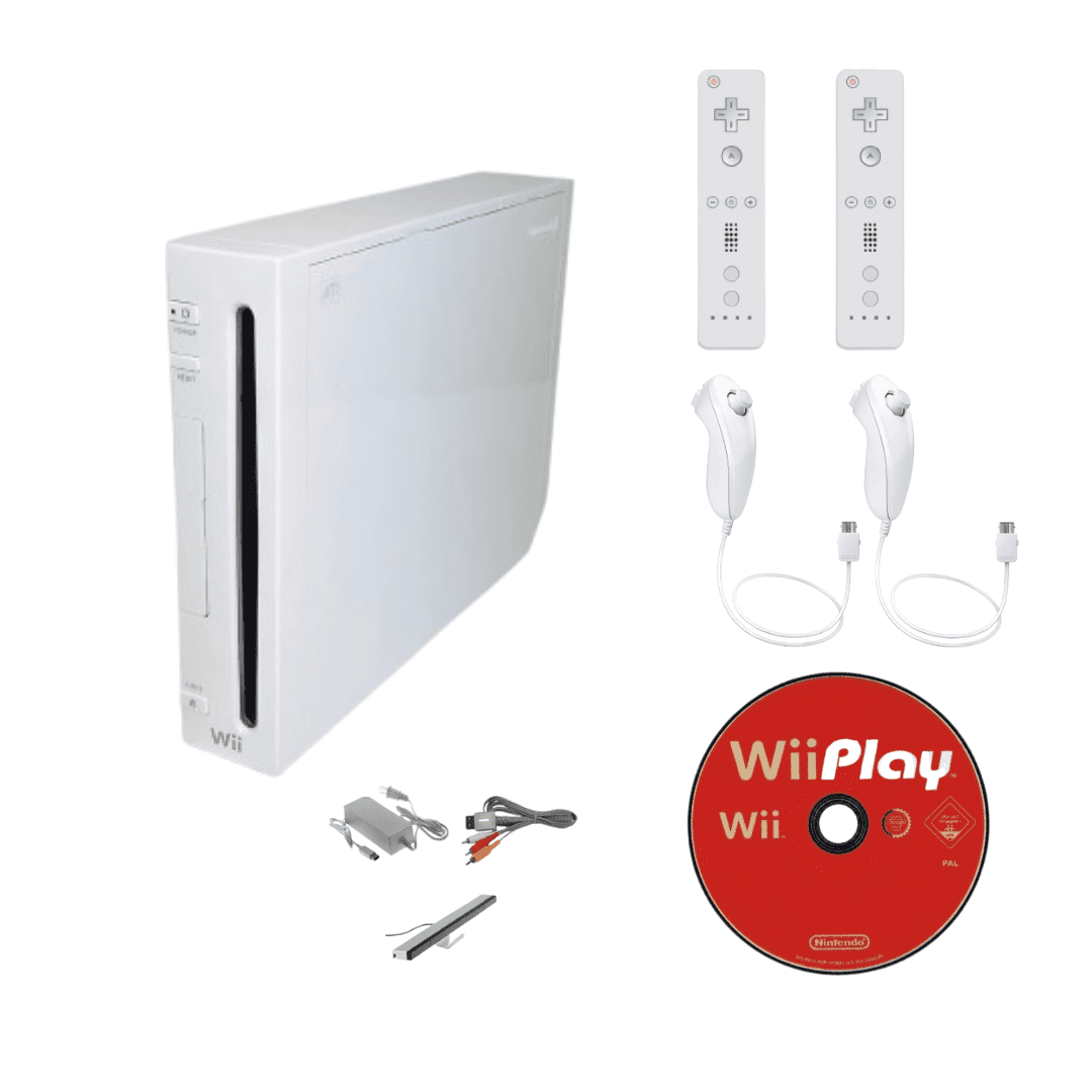 nintendo wii ソフト付 Nintendo Wii Gaming Console White Bundle with Wii Play Game, 2