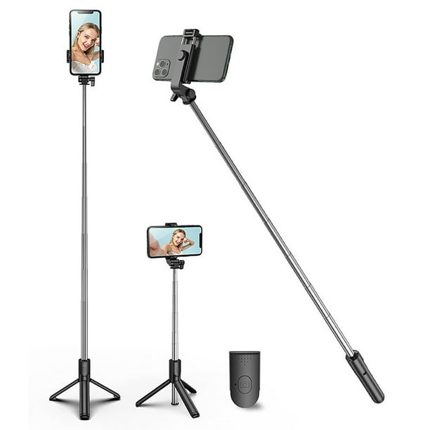 Palo selfie portátil, trípode para teléfono de mano con control remoto inalámbrico desmontable