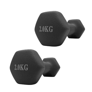 Linea Sport - Par De Mancuernas Hexagonales De Neopreno 2Kg C/U Total 4Kg