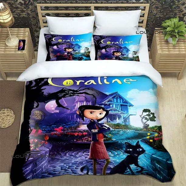 C-coraline cartoonr print Bedding Sets exquisite bed supplies set duvet cover bed comfort set bedding set luxury birthday gift