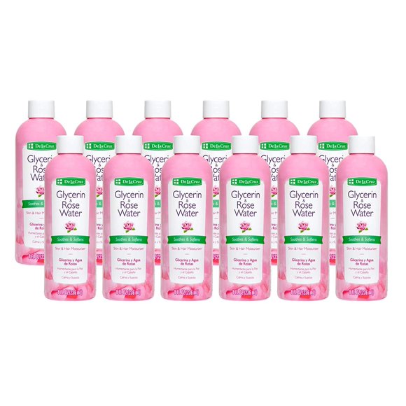 Tónico e hidratante facial Rosewater De La Cruz 236 ml x12