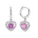 thumbnail image 1 of Argollas con corazón colgante y circones de plata 925 para niñas y adolescentes, 1 of 2