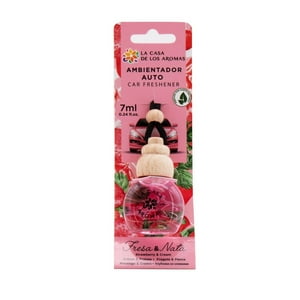 La Casa De Los Aromas - Ambientador Colgador Auto Fresa Y Nata