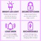 thumbnail image 5 of Llavero con alarma personal SECURITYMAN, alarma de seguridad, color morado, 5 of 8