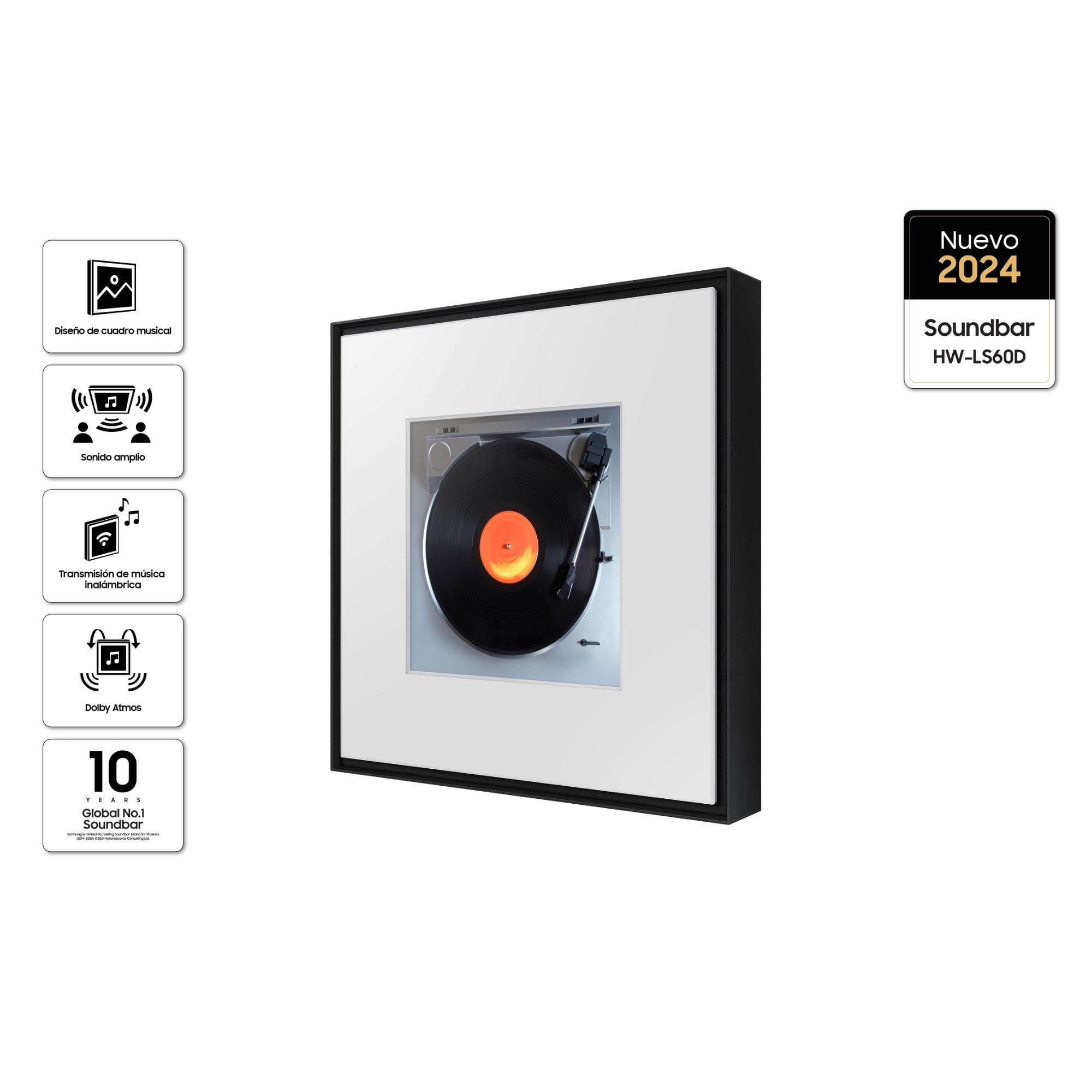 Soundbar Music Frame Hw-Ls60D/Zs Negro Bluetooth Samsung