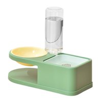 Magideal - Tazón Grande 2 En Un Automático Para Mascotas, Estación De Agua Por Gravedad, Dispensador De Alimentos, Suministros Para Beber, Alimentador Duradero - Verde