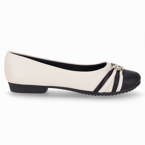 Ballerina Mujer Crema/Negro Raquel Piccadilly