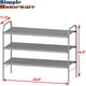 thumbnail image 3 of Organizador de almacenamiento de 3 niveles para zapatos Simple Houseware, gris, 3 of 8