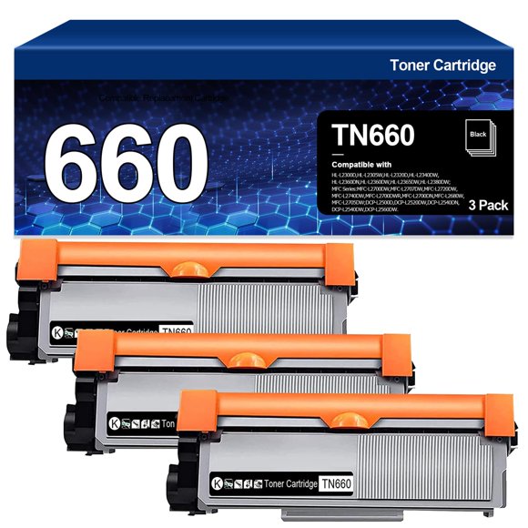 Cartucho de tóner RapmininK TN660 (3 unidades) negro