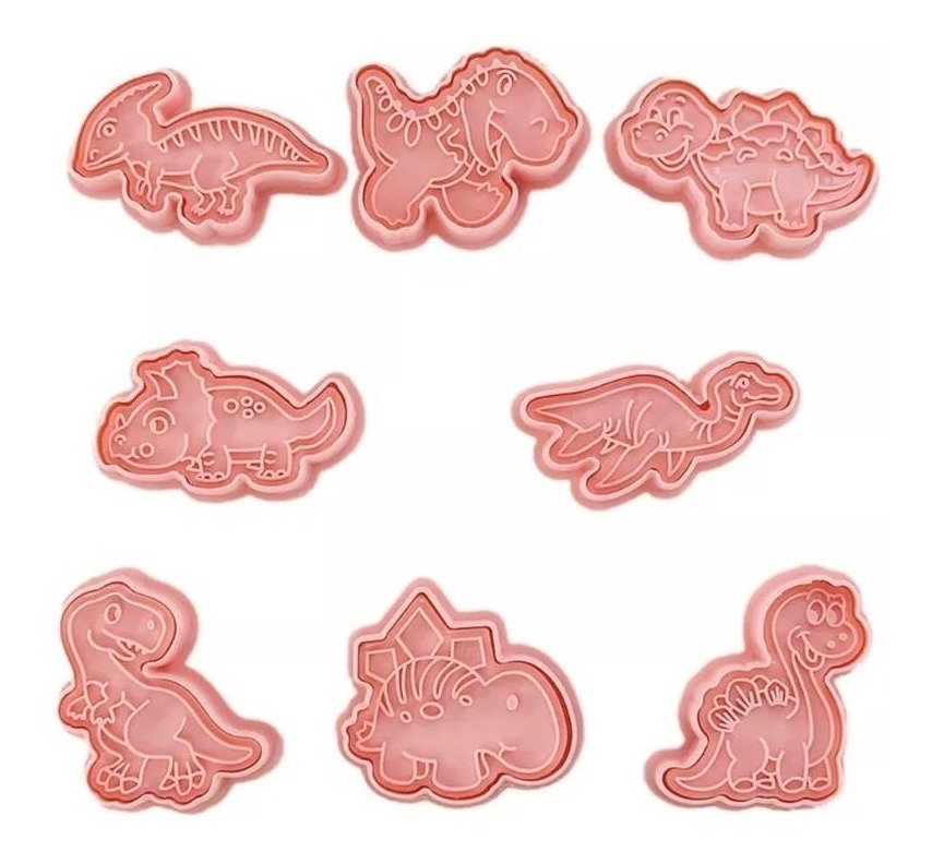 Genérico - 8 Cortador Galletas Cortadores Galletas Moldes Dinosaurios