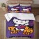 thumbnail image 2 of Halloween Hello_Kitty_ Quilt Set FullSoft Lightweight Quilts Quilted Bedspreads3 Pieces Set Queen SizeColorful Cartoon Print All Season 173*218CM, 2 of 5