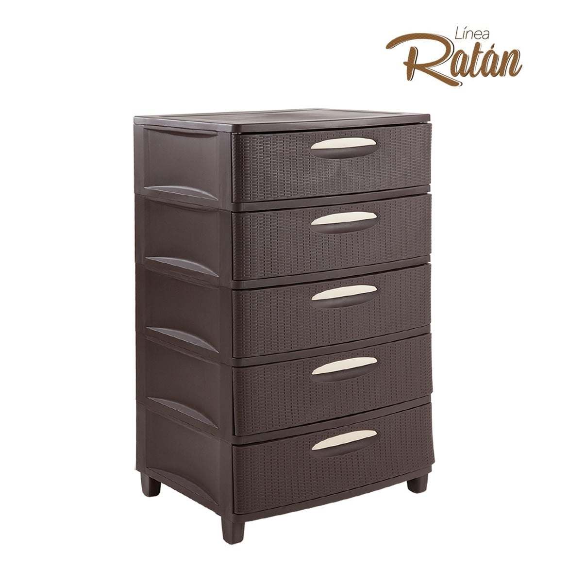 Muebles Zapallar - Cajonera Super Nova 5 Niveles Extra Resistentes Café