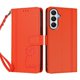 thumbnail image 3 of Funda Cartera Trébol para Samsung Galaxy A05s con Ranuras Tarjetas y Carga Inalámbrica Naranja, 3 of 6