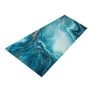 Bothyi - Alfombra Antideslizante Para Suelo, Efecto Mármol, Para Decoración De Entrada De Baño D