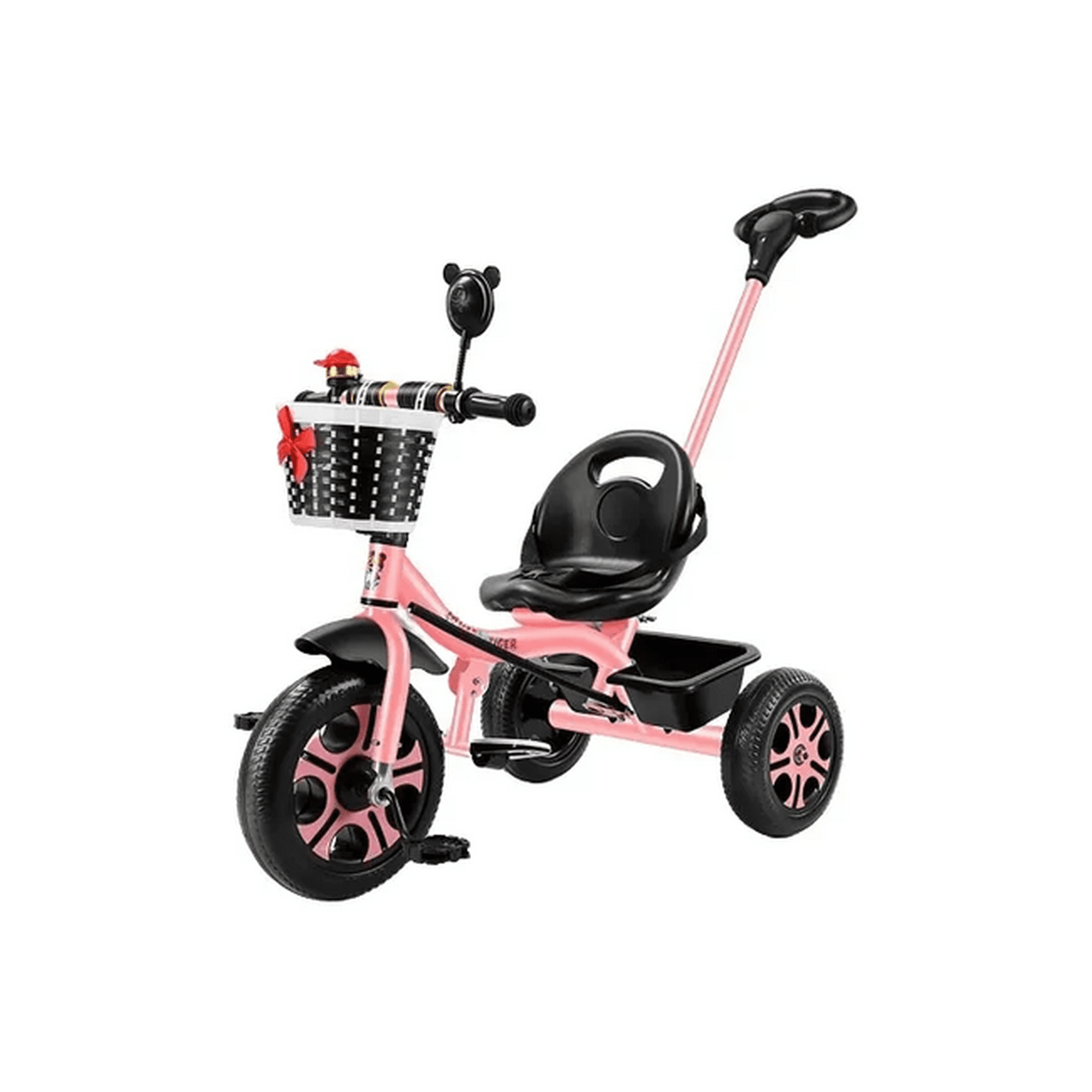 Genérico - Triciclo Infantil Metálico Guía Peso Máximo Rosado