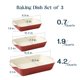 thumbnail image 2 of Cazuelas DOWAN juego de 3 rectangulares de 135 oz, color rojo, 2 of 7