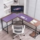 thumbnail image 2 of Tapete Para Escritorio En Forma De L 115 X 115 X 40 Cm Piel Sintética Pu Morado, 2 of 6