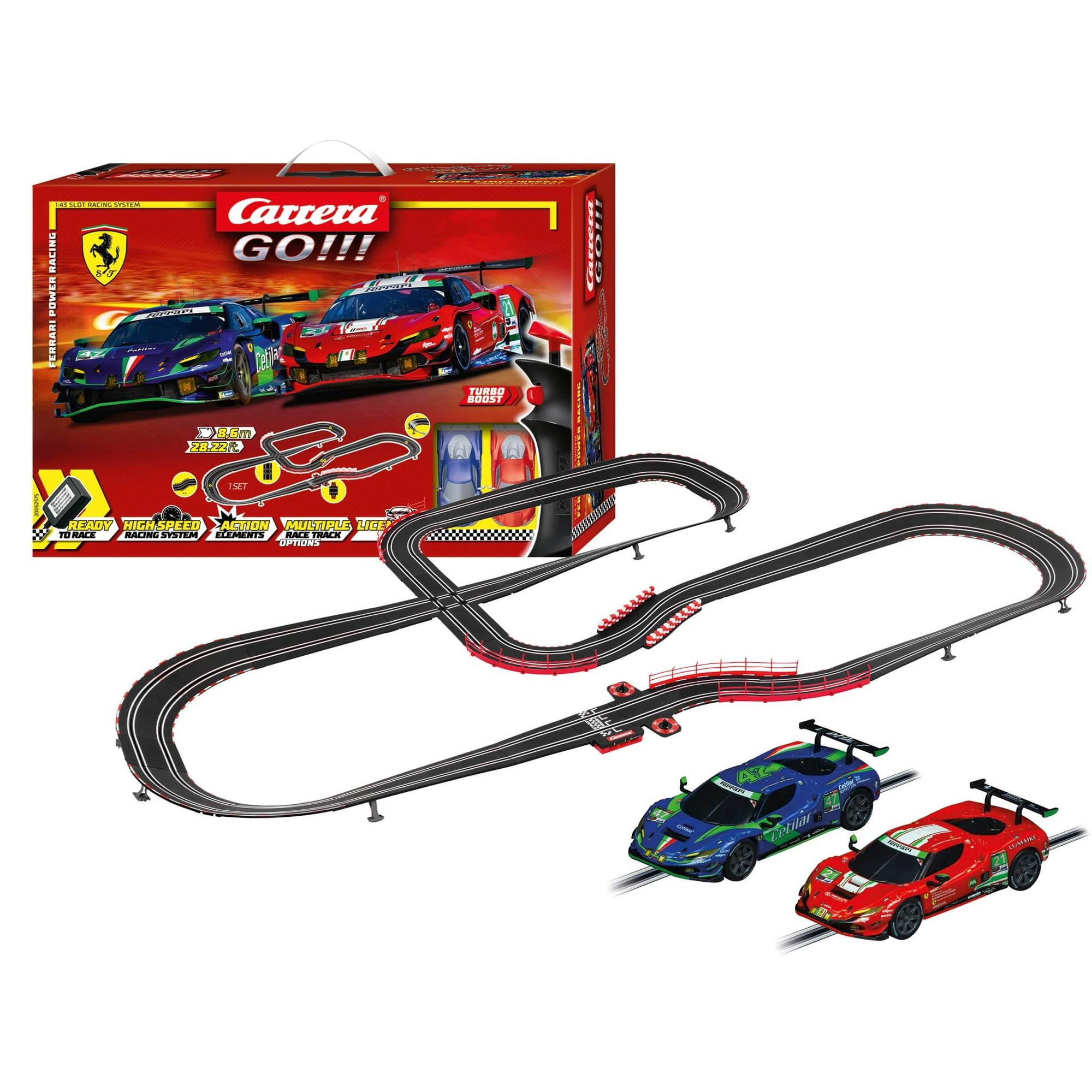 Set De Carreras De Coches Tragaperras Carrera Go!!! 62575 Ferrari Power Racing