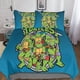thumbnail image 1 of Ninja Turtle Bedding Set with Movie 3D Printed Duvet Cover, Microfiber Zipper Closure with Pillowcases, for Boys, Girls and Adults Double, 1 of 3
