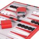 thumbnail image 4 of Set de backgammon Crazy Games Classic con funda de piel de 38 cm, 4 of 6