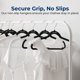 thumbnail image 3 of Perchas SereneLife 30 unidades negras de terciopelo antideslizante, 3 of 7